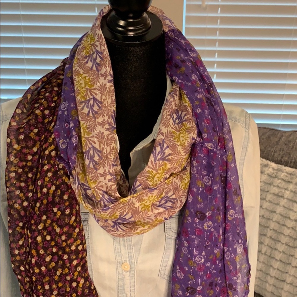 Purple Patchwork Scarf